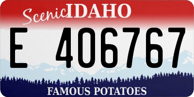 ID license plate E406767