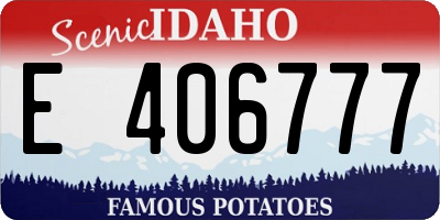 ID license plate E406777