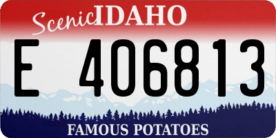 ID license plate E406813