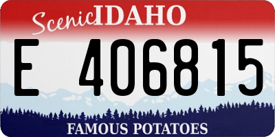 ID license plate E406815