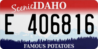 ID license plate E406816