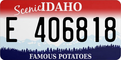 ID license plate E406818