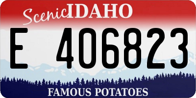 ID license plate E406823