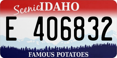 ID license plate E406832