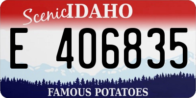 ID license plate E406835