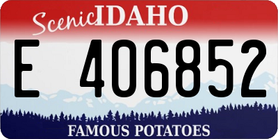 ID license plate E406852