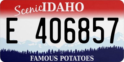 ID license plate E406857
