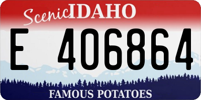 ID license plate E406864