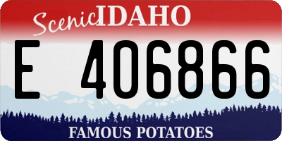 ID license plate E406866