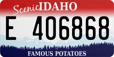 ID license plate E406868