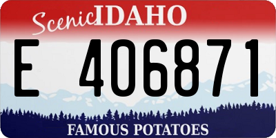 ID license plate E406871