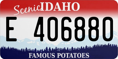 ID license plate E406880