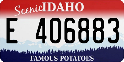 ID license plate E406883