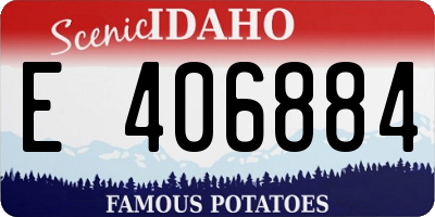 ID license plate E406884