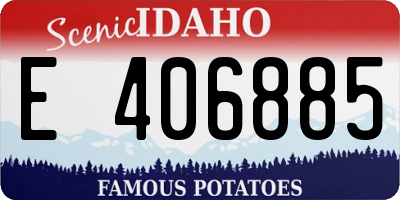ID license plate E406885