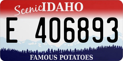 ID license plate E406893