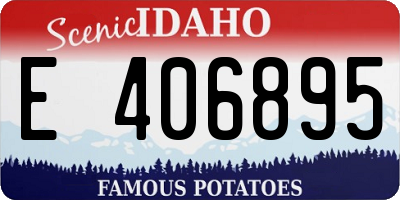 ID license plate E406895