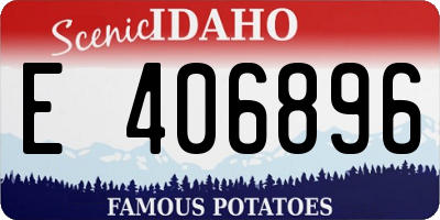 ID license plate E406896