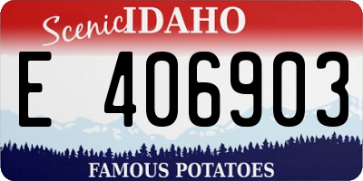 ID license plate E406903