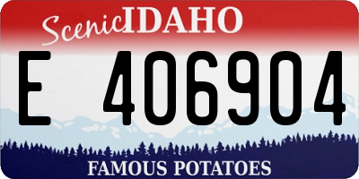 ID license plate E406904