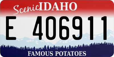 ID license plate E406911