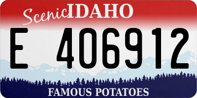ID license plate E406912