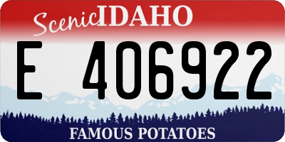 ID license plate E406922