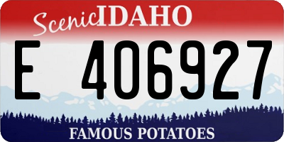 ID license plate E406927
