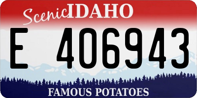 ID license plate E406943