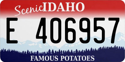ID license plate E406957