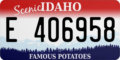 ID license plate E406958