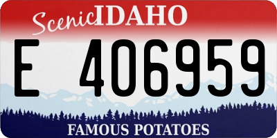 ID license plate E406959