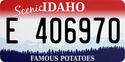 ID license plate E406970