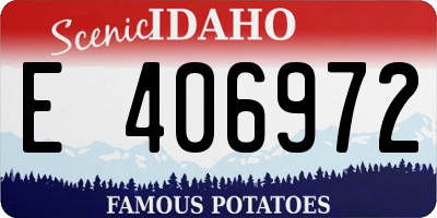 ID license plate E406972