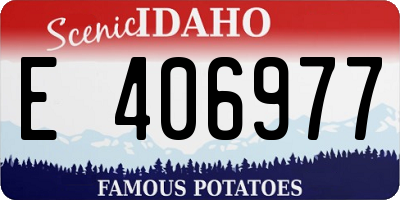ID license plate E406977