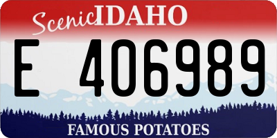 ID license plate E406989