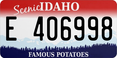 ID license plate E406998