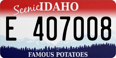 ID license plate E407008