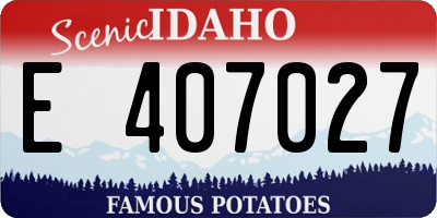 ID license plate E407027