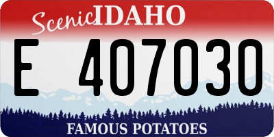 ID license plate E407030