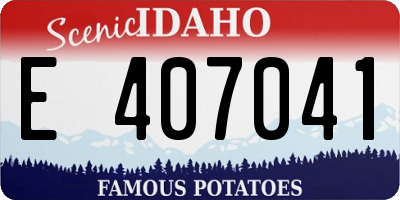 ID license plate E407041