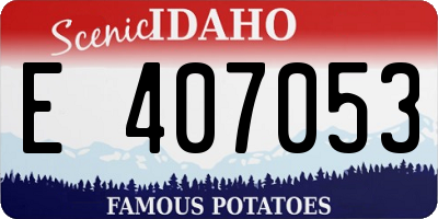 ID license plate E407053