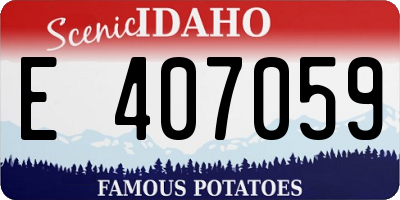 ID license plate E407059