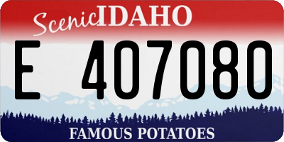 ID license plate E407080