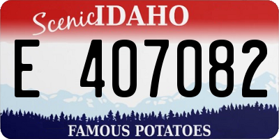 ID license plate E407082