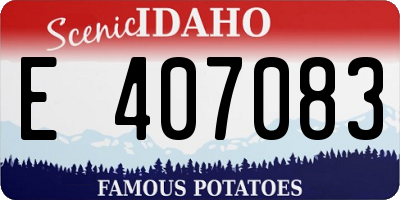 ID license plate E407083