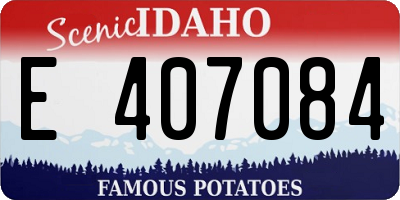 ID license plate E407084