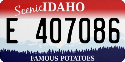 ID license plate E407086