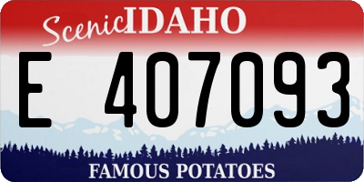 ID license plate E407093