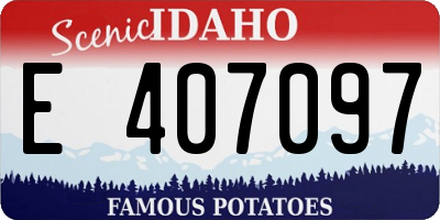 ID license plate E407097